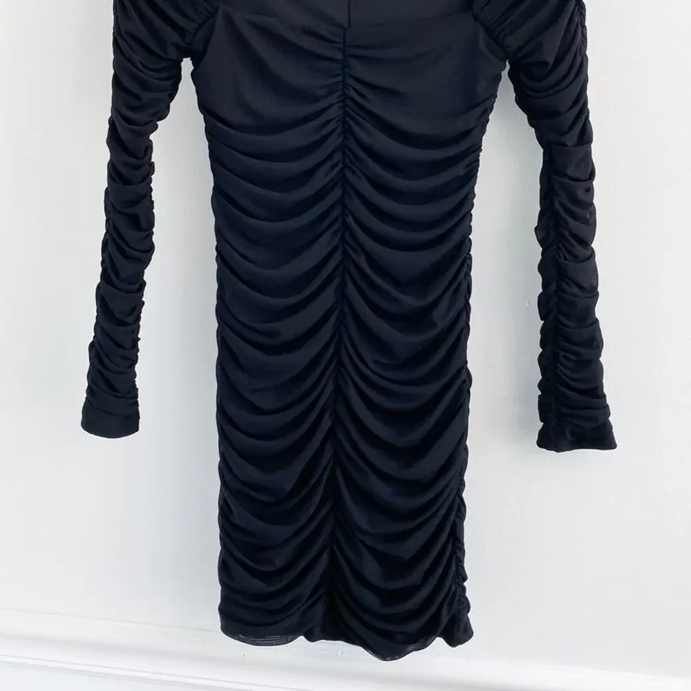 Michael Costello x Revolve Franky Bodycon Square Neck Long Sleeve Dress - Picture 4 of 6